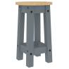 Grey Solid Wood Pine Bar Stools - 2 pcs | Hipo Market