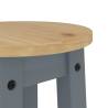 Grey Solid Wood Pine Bar Stools - 2 pcs | Hipo Market