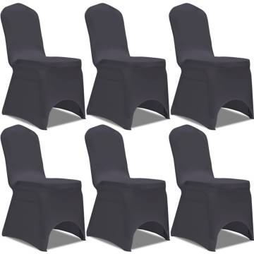 Stretch Chair Cover 6 pcs Anthracite | Hipomarket UK