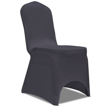 Stretch Chair Cover 6 pcs Anthracite | Hipomarket UK