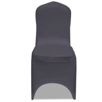 Stretch Chair Cover 6 pcs Anthracite | Hipomarket UK