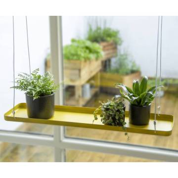 Esschert Design Hanging Plant Tray - Rectangular Gold L