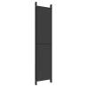 6-Panel Black Room Divider - 300x220 cm Fabric | HipoMarket