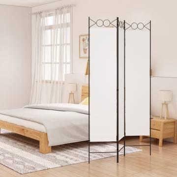 3-Panel Room Divider White 120x200 cm - Stylish Privacy Solution