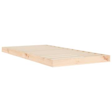 Solid Wood Pine Bed Frame 90x190 cm - Stylish & Sturdy