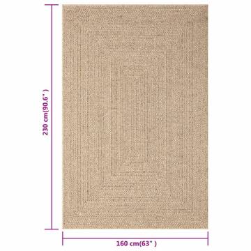 Rug 160x230 cm Jute Look - Indoor & Outdoor Comfort