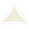 Sunshade Sail 6x6m Cream HDPE - UV Protection & Breathable