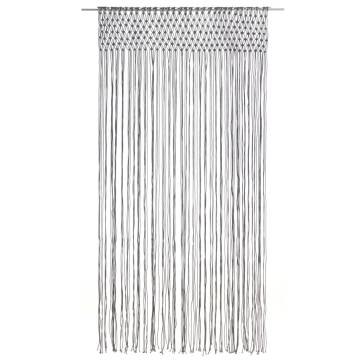 Macrame Curtain Anthracite 140x240 cm - Stylish Cotton Drapes