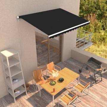 Manual Retractable Awning 350x250 cm Anthracite | HipoMarket