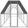 Spacious Outdoor Chicken Cage - Galvanised Steel 2x12x2 m