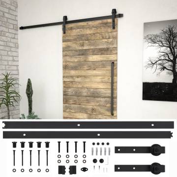 Sliding Door SKIEN Hardware Kit - 200 cm Steel Black