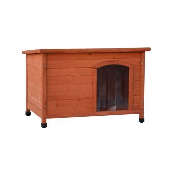 @Pet Dog House with Plastic Flaps - Durable Bungalow 85x57x59cm