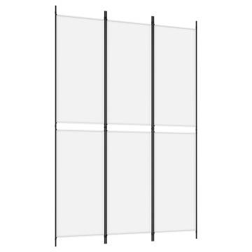 3-Panel Room Divider White 150x220 cm Fabric - Hipo Market