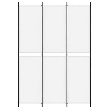 3-Panel Room Divider White 150x220 cm Fabric - Hipo Market