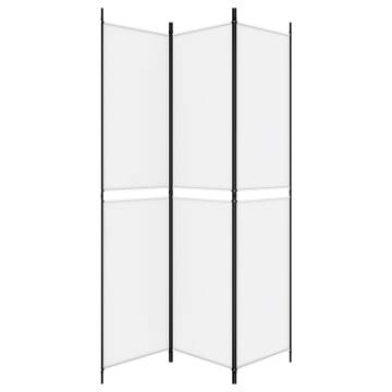 3-Panel Room Divider White 150x220 cm Fabric - Hipo Market