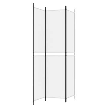 3-Panel Room Divider White 150x220 cm Fabric - Hipo Market