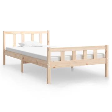 Solid Wood Bed Frame 100x200 cm - Classic & Sturdy Design