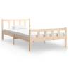 Solid Wood Bed Frame 100x200 cm - Classic & Sturdy Design