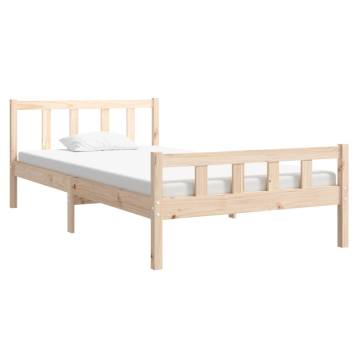 Solid Wood Bed Frame 100x200 cm - Classic & Sturdy Design