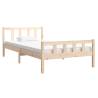 Solid Wood Bed Frame 100x200 cm - Classic & Sturdy Design