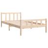 Solid Wood Bed Frame 100x200 cm - Classic & Sturdy Design