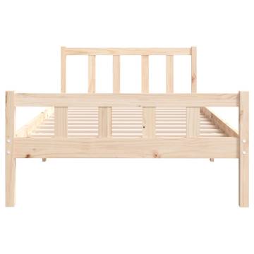 Solid Wood Bed Frame 100x200 cm - Classic & Sturdy Design