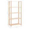 5-Tier Solid Pinewood Storage Racks | 10 pcs | 250 kg Capacity