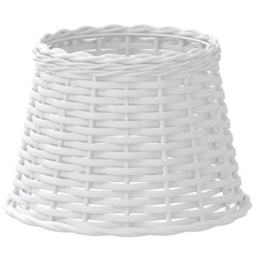 White Wicker Lamp Shade Ø25x17 cm - Charming & Functional