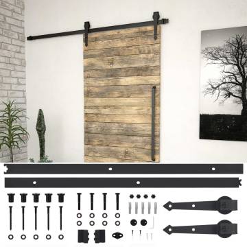 Sliding Door SKIEN Hardware Kit 200 cm Steel Black - Hipo Market