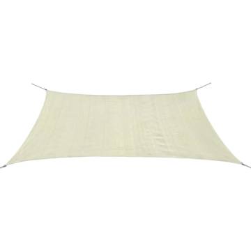 Sunshade Sail HDPE Rectangular 2x4m Cream - Quality Outdoor Shade