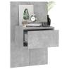 Wall-mounted Bedside Cabinet in Concrete Grey | HipoMarket