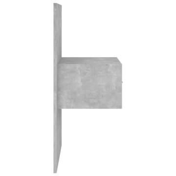 Wall-mounted Bedside Cabinet in Concrete Grey | HipoMarket