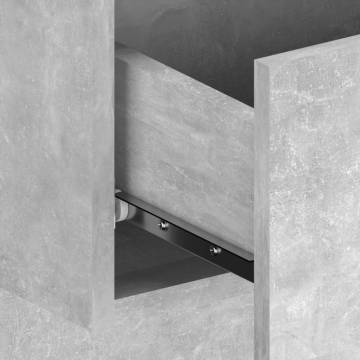 Wall-mounted Bedside Cabinet in Concrete Grey | HipoMarket