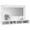 Mirror Cabinet with LED High Gloss White - Elegant Storage Solution