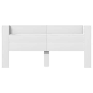 Headboard Cabinet with LED - Modern White Design | Hipo Market