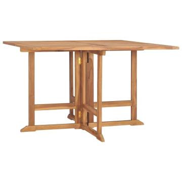 5 Piece Folding Outdoor Dining Set - Solid Teak Wood