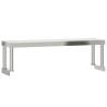 Stainless Steel Kitchen Work Table with Overshelf | 110x55x120 cm