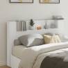 Headboard Cabinet with LED White 160x16.5x103.5 cm Colour white Size 160 x 16.5 x 103.5 cm Quantity in Package 1 