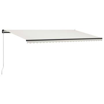 Manual Retractable Awning 600x300 cm Cream - Hipomarket