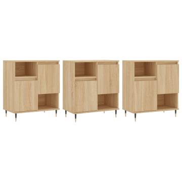 Sideboards 3 pcs Sonoma Oak Engineered Wood - Hipomarket