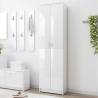 Hallway Wardrobe High Gloss White 55x25x189 cm Engineered Wood Colour high gloss white Quantity in Package 1 Amount 