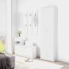 High Gloss White Hallway Wardrobe - 55x25x189 cm | HipoMarket