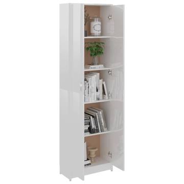 High Gloss White Hallway Wardrobe - 55x25x189 cm | HipoMarket