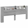 Headboard Cabinet with LED - Grey Sonoma | Hipomarket UK