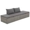 Outdoor Lounge Bed with Cushions - Grey Poly Rattan Style