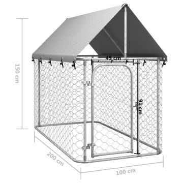 Outdoor Dog Kennel with Roof | Durable & Spacious | Hipomarket