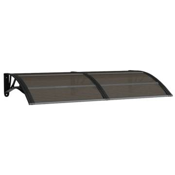 Door Canopy Black 150x75 cm | Durable Polycarbonate Shield