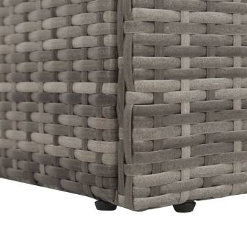 Outdoor Lounge Bed with Cushions - Grey Poly Rattan Style