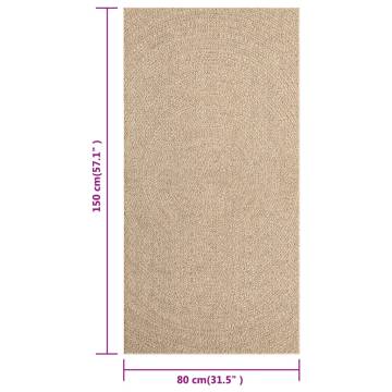 Rug 80x150 cm Jute Look - Stylish & Durable for Indoors/Outdoors