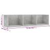 CD Wall Shelf Concrete Grey 75x18x18 cm - Stylish Storage Solution